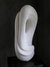 COUPLE DE CYGNES Marbre de Carrare, taille directe - ARTEC