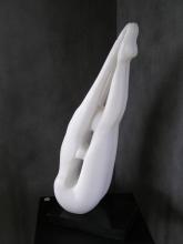 YOGINI Marbre de Thassos (Grèce), taille directe - ARTEC
